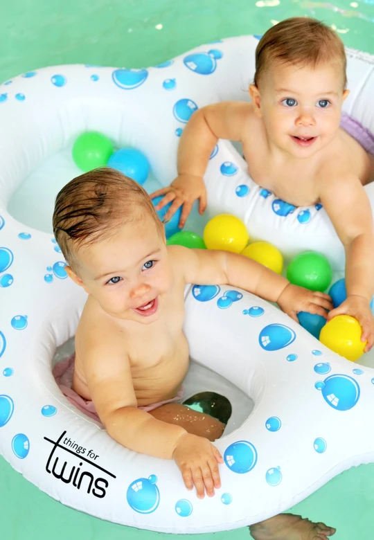 Use our twin swim float and stay safe in the water with your babies
