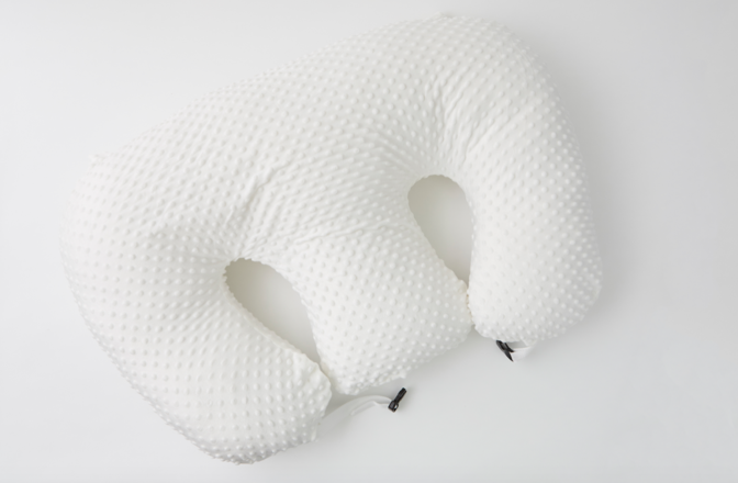 twin feeding pillow cover white bubble fleece